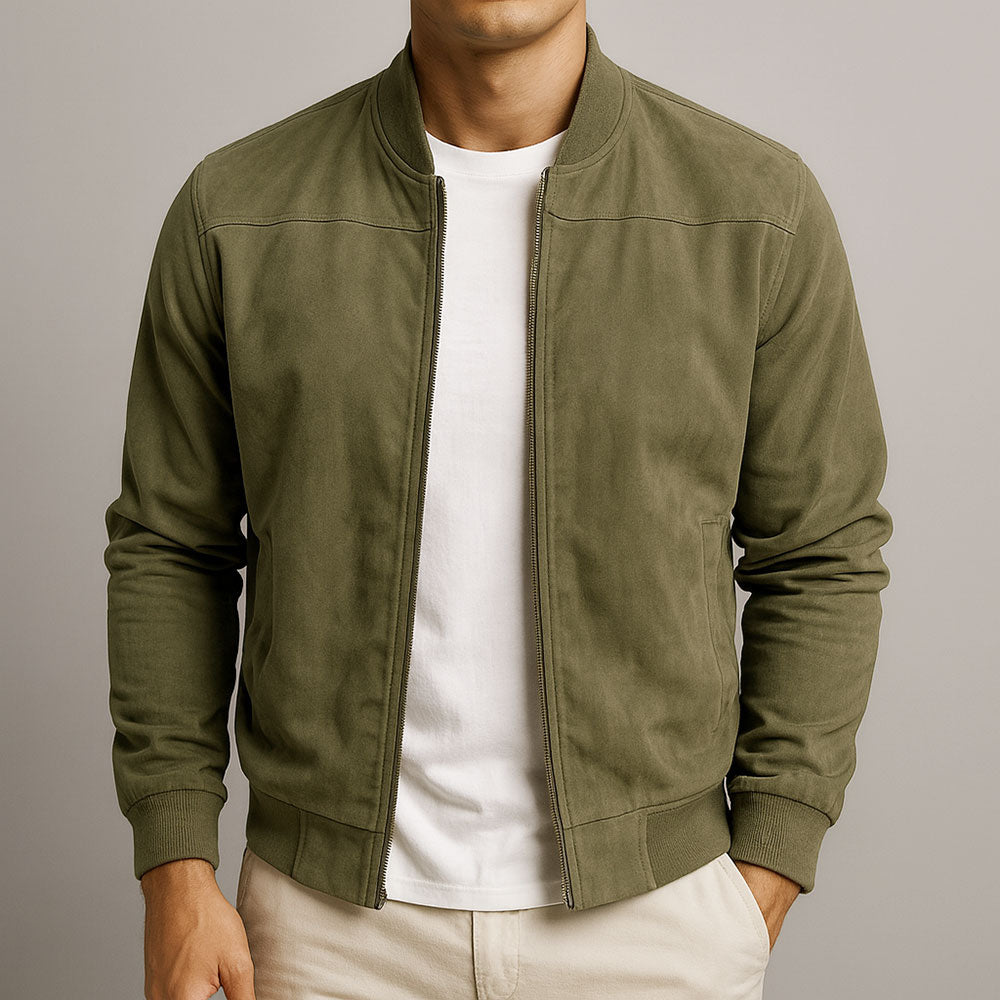 Veste en daim urbain classique