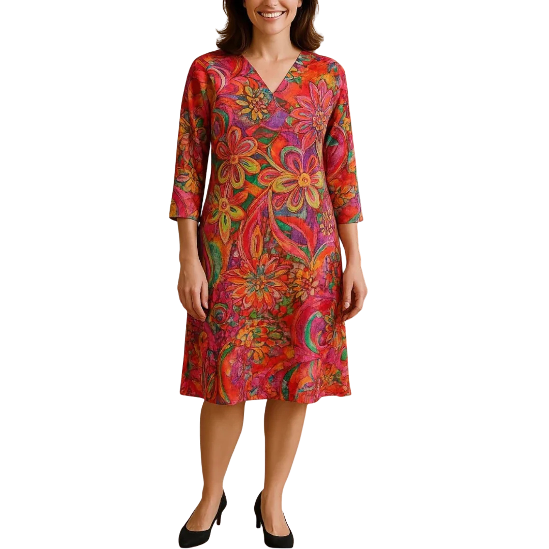 Azeline – Robe à fleurs décontractée et élégante