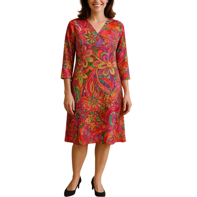 Azeline – Robe à fleurs décontractée et élégante