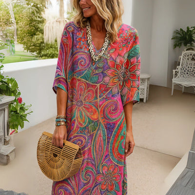 Azeline – Robe à fleurs décontractée et élégante