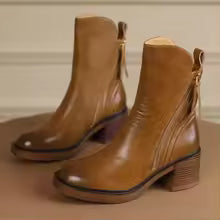 Garciel – Bottines noires en cuir à talon confort, élégantes et intemporelles