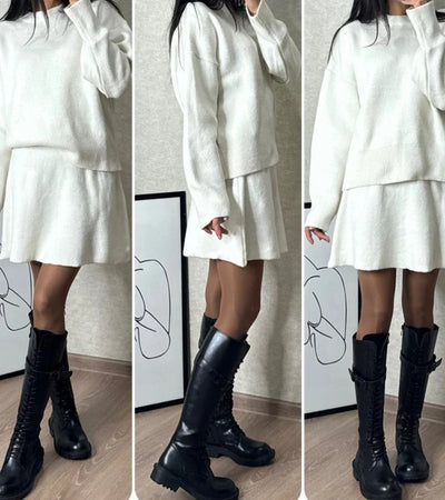 Velara - Ensemble en maille - pull oversize + minijupe