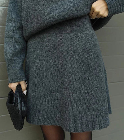 Velara - Ensemble en maille - pull oversize + minijupe
