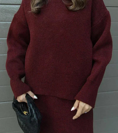Velara - Ensemble en maille - pull oversize + minijupe