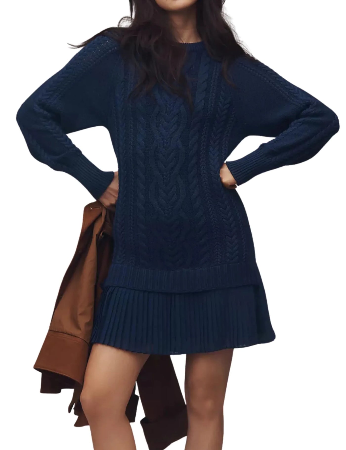Robe en Tricot 2 en 1 Gaëlle | Le Look Preppy Parfait pour l'Automne