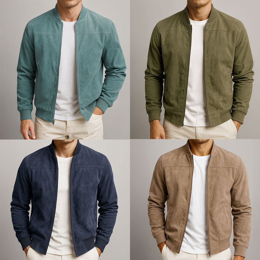 Veste en daim urbain classique