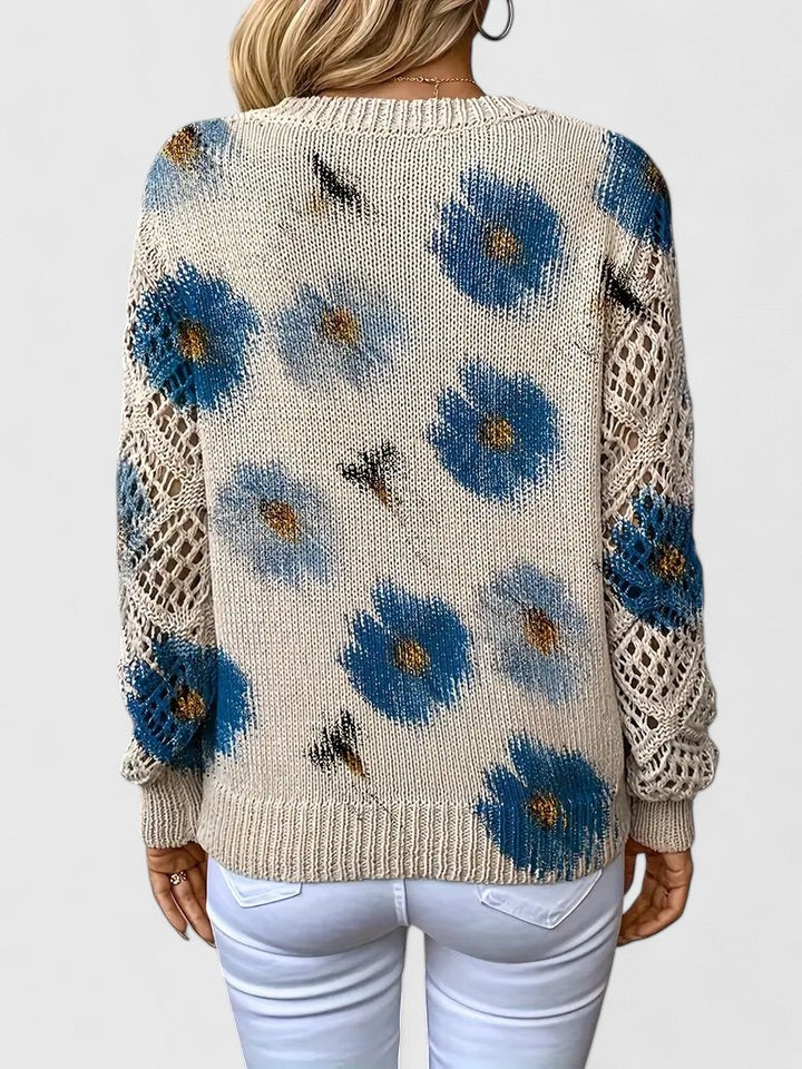 Aurélie | Pull élégant avec motif floral
