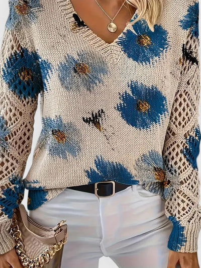 Aurélie | Pull élégant avec motif floral