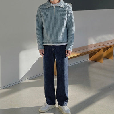 Lenoir™ | Pull Azure à quart de zip