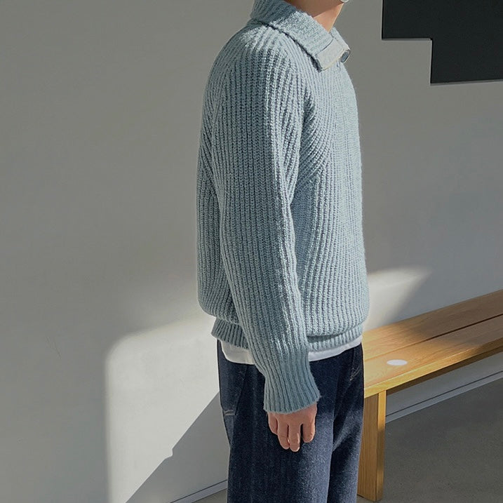 Lenoir™ | Pull Azure à quart de zip
