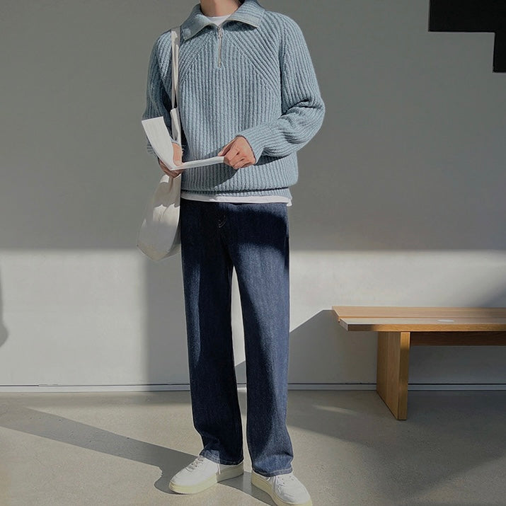 Lenoir™ | Pull Azure à quart de zip
