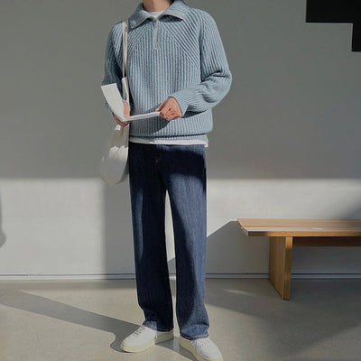 Lenoir™ | Pull Azure à quart de zip